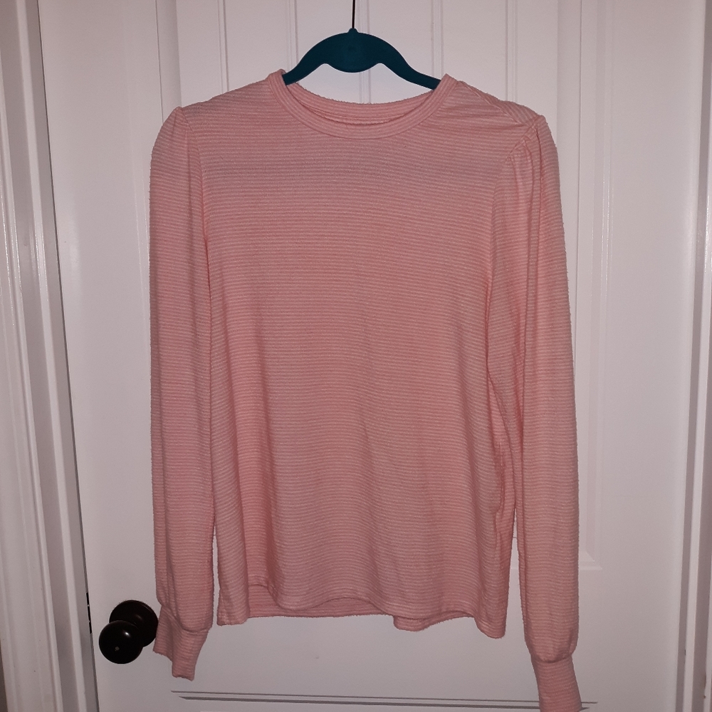 Lucky Brand pink striped sweater